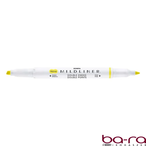 Szövegkiemelő kétvégű ZEBRA Mildliner fluorescent 1,4-4,0 mm sárga