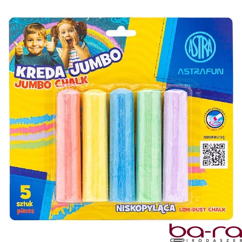 Táblakréta ASTRA FUN jumbo kerek 5 szín/bliszter