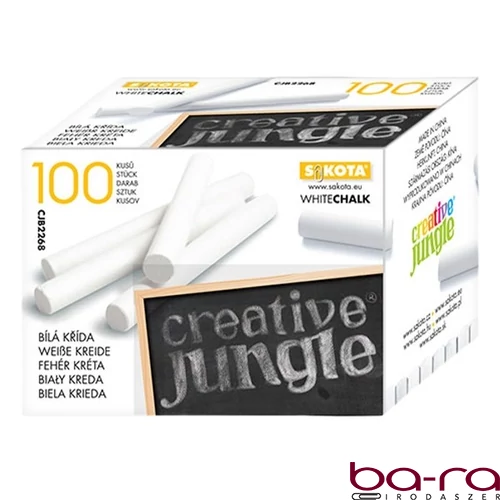 Táblakréta CREATIVE JUNGLE fehér kerek 100 darabos