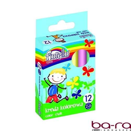 Táblakréta FIORELLO 12darabos színes 2x6 szín