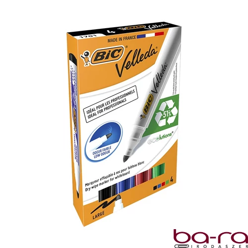 Táblamarker BIC Velleda 1701 kerek 4 darabos