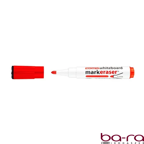 Táblamarker ICO Markeraser mágneses kupakkal törlővel piros 1-3mm