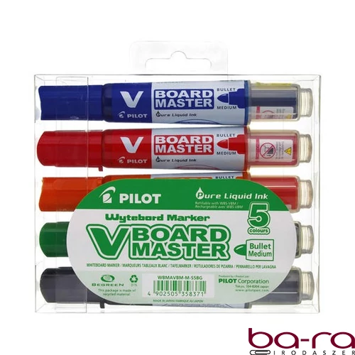 Táblamarker PILOT V-Board Master Medium BeGreen kerek 5 db-s készlet