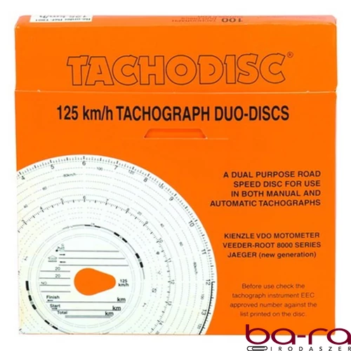 Tachográf 125km-es 1 napos (blu8) 100 darabos
