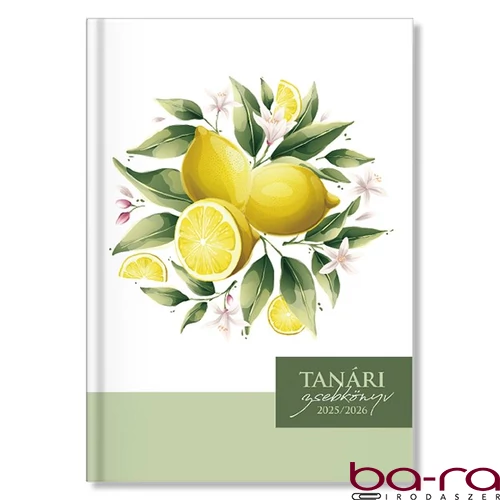 Tanári zsebkönyv PD CALENDAR papírborító A/5 Lemon 2025-2026