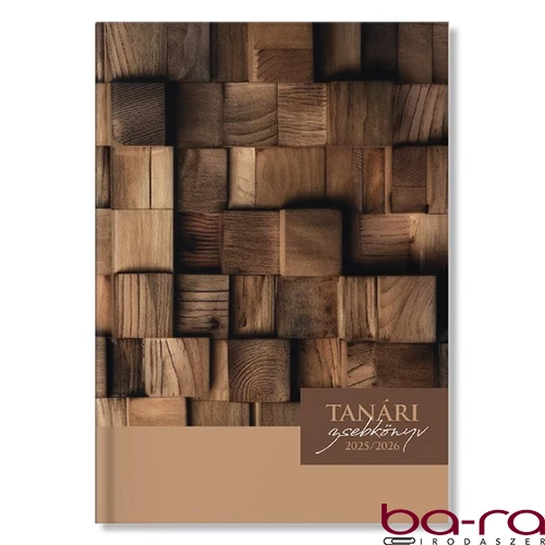Tanári zsebkönyv PD CALENDAR papírborító A/5 Wood 2025-2026