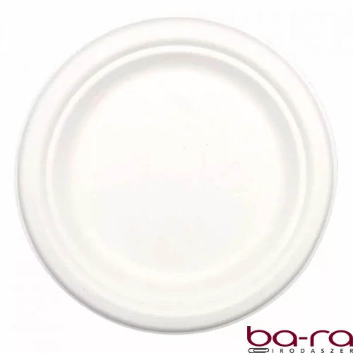 Lapostányér eldobható papír BIO Cukornád lebomló 22cm 125 darabos