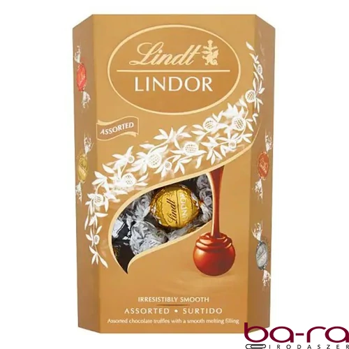 Csokoládé LINDT Lindor Assorted tejcsokoládé golyók díszdobozban 200 g