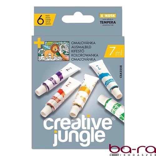 Tempera CREATIVE JUNGLE 7ml 6 szín/készlet