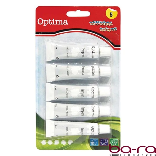 Tempera OPTIMA 12 ml fehér 5 darabos