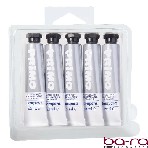 Tempera PRIMO ezüst 12 ml 5 darabos