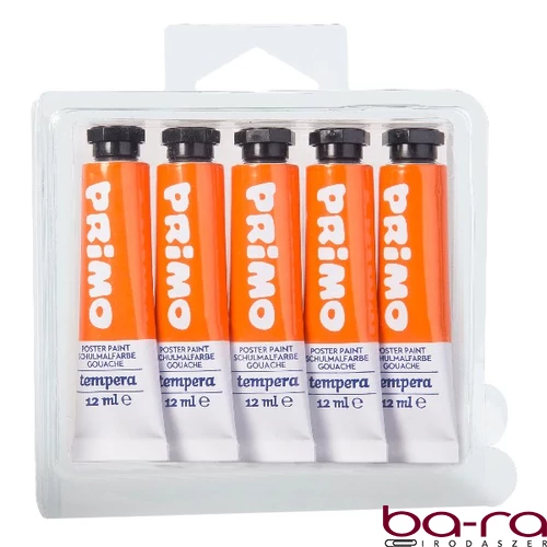 Tempera PRIMO narancssárga 12 ml 5 darabos