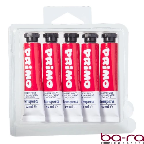 Tempera PRIMO piros 12 ml 5 darabos