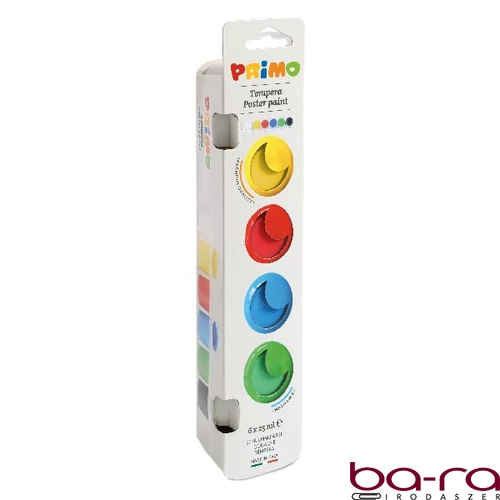 Tempera PRIMO tégelyes 25 ml 6 szín/készlet
