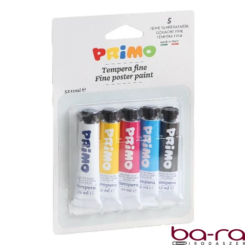 Tempera PRIMO vegyes színek 12 ml 5 szín/készlet