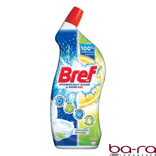 Toalett tisztító gél BREF Power Aktiv Gel Lemon 700 ml