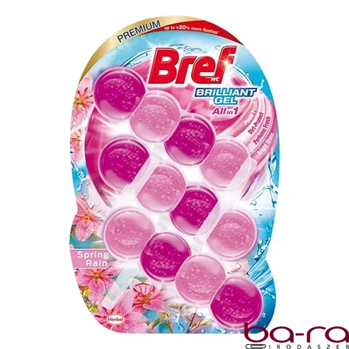 Toalett illatosító golyó BREF Brilliant Gel Spring Rain 3x42 g