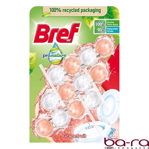 Toalett illatosító golyó BREF ProNature Grapefruit 3x50 g