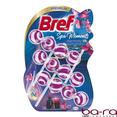 Toalett illatosító golyó BREF Wellness Harmony 3x50 g