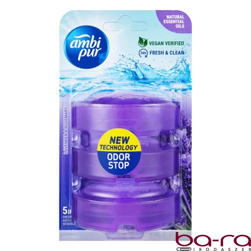 Toalett illatosító utántöltő AMBI PUR 3x55 ml lavender&rose