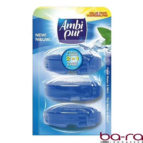 Toalett illatosító utántöltő AMBI PUR 3x55 ml water&mint