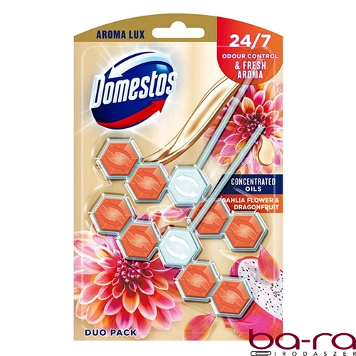 Toalett öblítő DOMESTOS Aroma Lux Dahlia Flower & Dragon Fruit 2x50 g