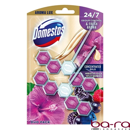 Toalett öblítő DOMESTOS Aroma Lux Hibiscus Oil & Wild Berries 2x50 g