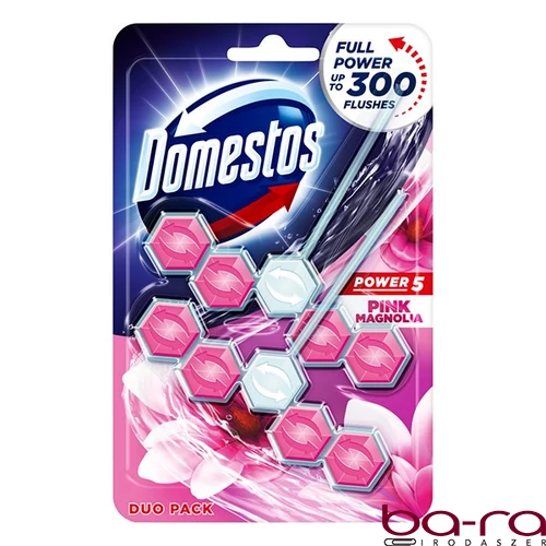 Toalett öblítő DOMESTOS Power5 Pink Magnolia 2x50 g