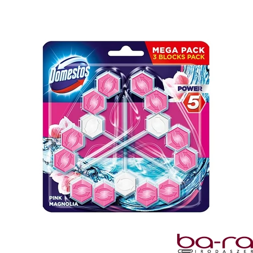 Toalett öblítő DOMESTOS Power5 Pink Magnolia 3x50 g