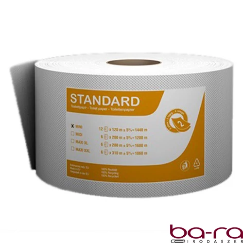 Toalettpapír FORTUNA Standard Jumbo mini 19cm 110m 2 rétegű fehér 12/csom
