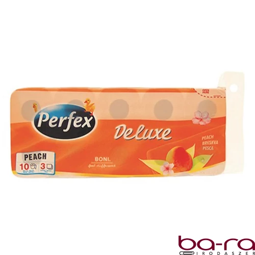 Toalettpapír PERFEX Deluxe 3 rétegű 10 tekercses barack