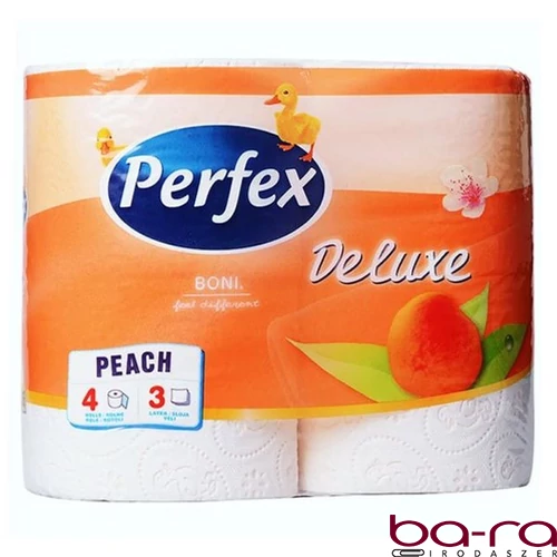Toalettpapír PERFEX Deluxe 3 rétegű 4 tekercses barack