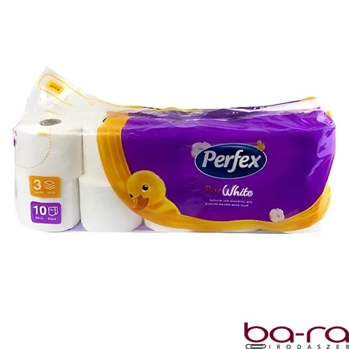 Toalettpapír PERFEX Pure White 3 rétegű 10 tekercses