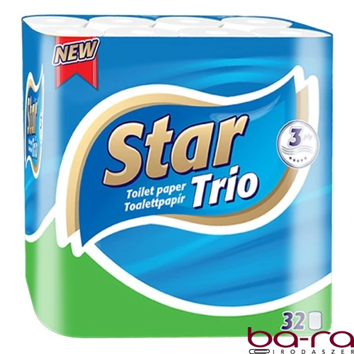 Toalettpapír STAR Trio 3 rétegű 32 tekercses