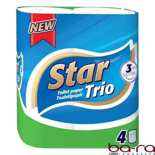Toalettpapír STAR Trio 3 rétegű 4 tekercses
