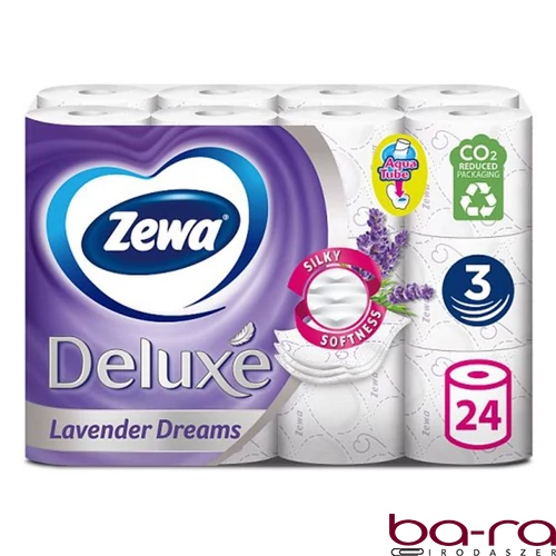 Toalettpapír ZEWA Deluxe 3 rétegű 24 tekercses Levendula