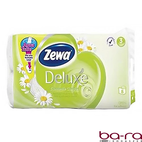 Toalettpapír ZEWA Deluxe 3 rétegű 8 tekercses Camomile