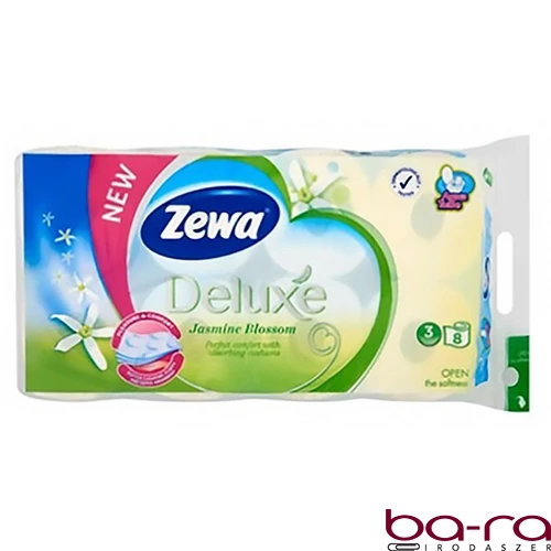 Toalettpapír ZEWA Deluxe 3 rétegű 8 tekercses Jasmine