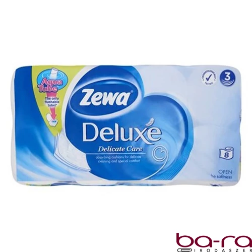 Toalettpapír ZEWA Deluxe 3 rétegű 8 tekercses Pure White
