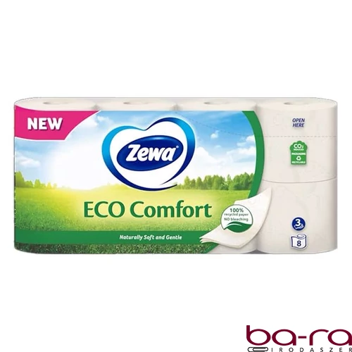 Toalettpapír ZEWA Eco Comfort 3 rétegű 8 tekercses
