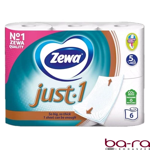 Toalettpapír ZEWA Just1 5 rétegű 6 tekercses