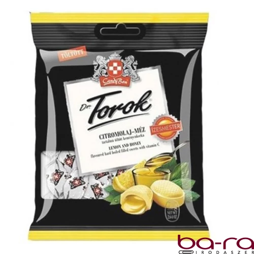 Töltött keménycukorka DR. TOROK citromolajjal és mézzel 75 g