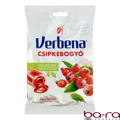 Töltött keménycukorka VERBENA csipkebogyó cukor nélküli 60 g