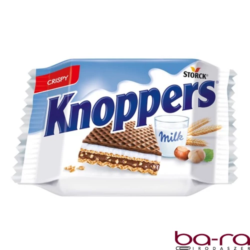 Töltött ostya KNOPPERS mogyorós és tejes 25 g