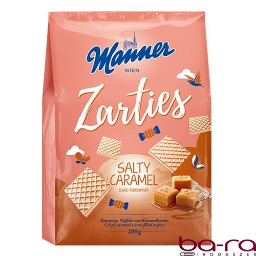Töltött ostya MANNER Zarties sós-karamellás 200 g
