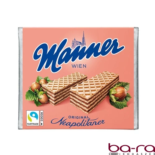 Töltött ostya MANNER mogyorós 75 g