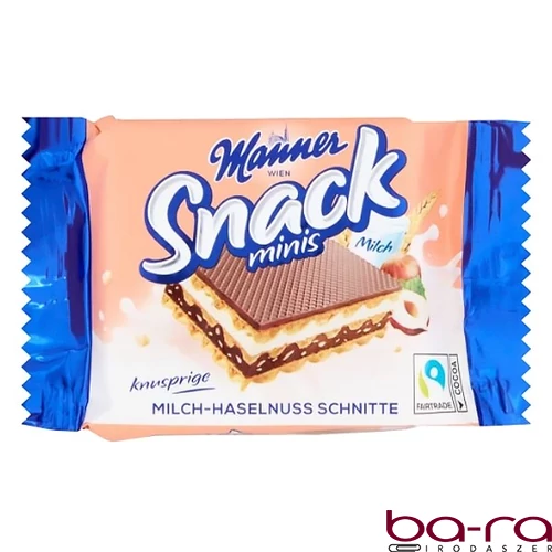 Töltött ostya MANNER mogyorós és tejszínes dobozos 700 g