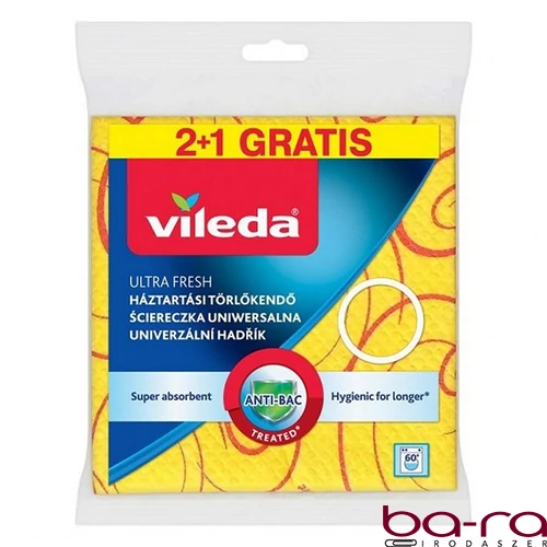 Törlőkendő univerzális VILEDA Ultra Fresh 2+1 darabos