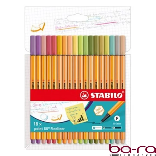 Tűfilc STABILO Point 88 0,4mm 18 darabos