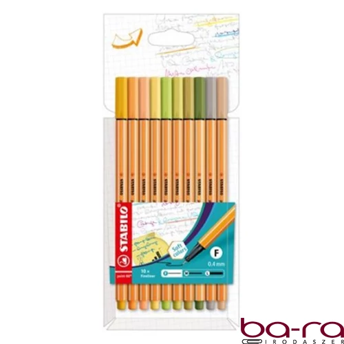 Tűfilc STABILO Point 88 10 darabos világos színek